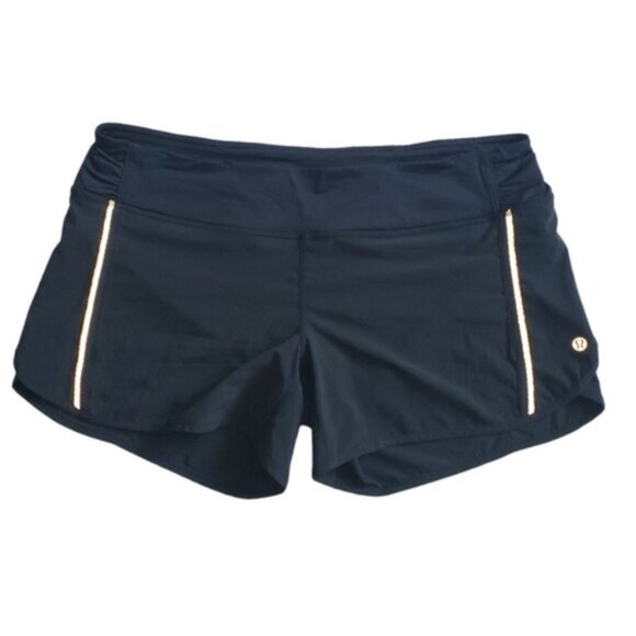 Lululemon Turbo Run Black Shorts with Ruffles Size 10 - Picture 5 of 10